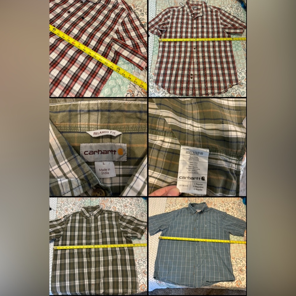 3 Mens Plaid button down shirts!